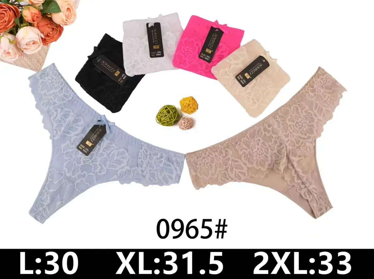 Majtki damskie koronkowe 3 rozmiary L-2XL kolor mix