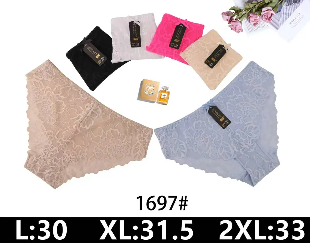 Majtki damskie koronkowe 1697 mix kolorów L-2XL