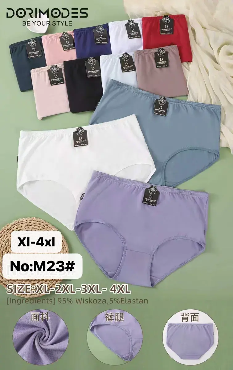 Majtki damskie DORIMODES mix kolorów XL-4XL wiskoza z elastanem