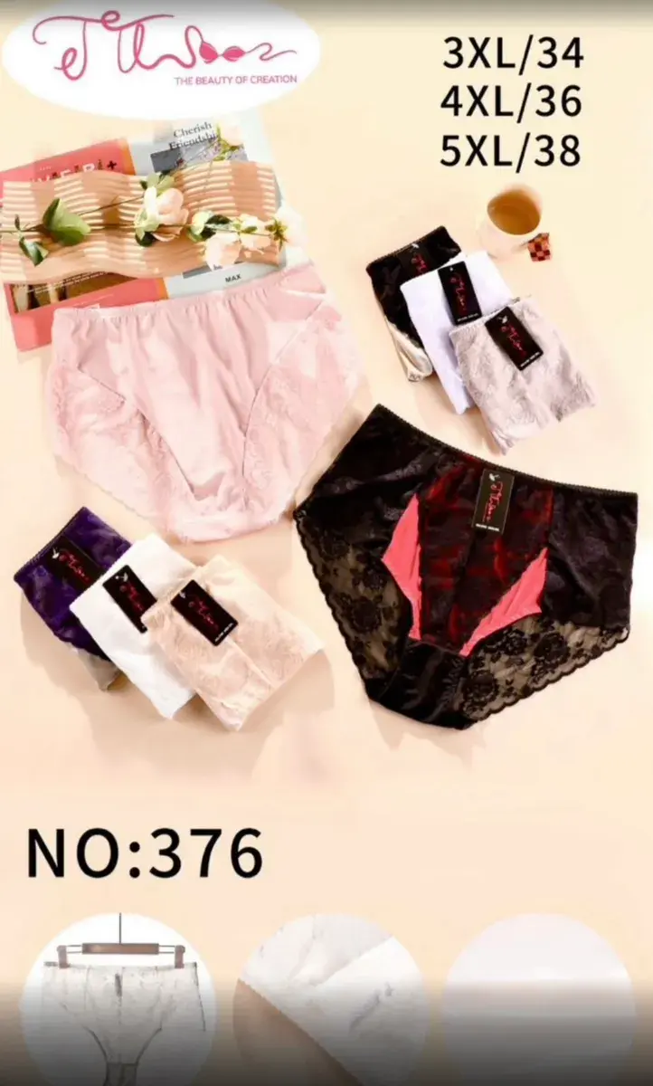 Majtki damskie koronkowe 3XL-5XL różne kolory NO:376