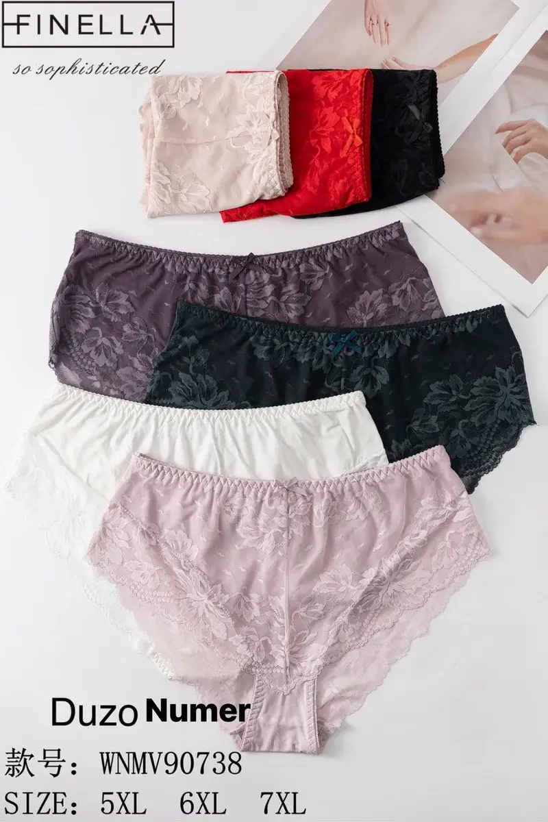 Majtki damskie koronkowe Finella mix kolorów 5XL-7XL