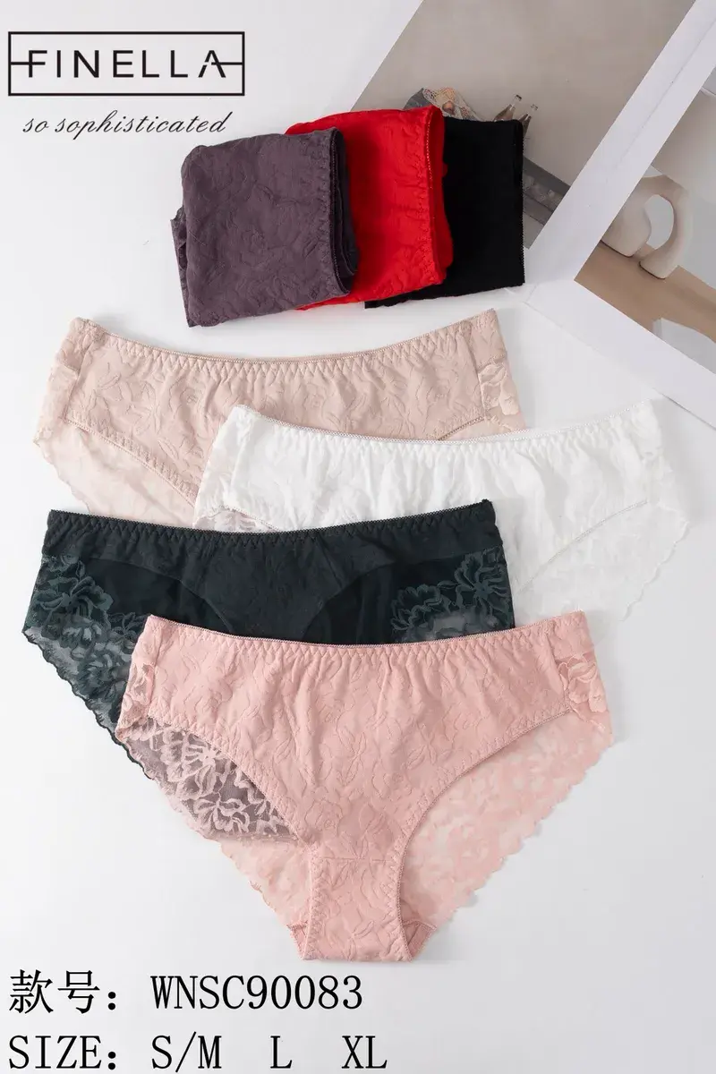 Majtki damskie Finella koronkowe w zestawie 5 kolorów S-XL