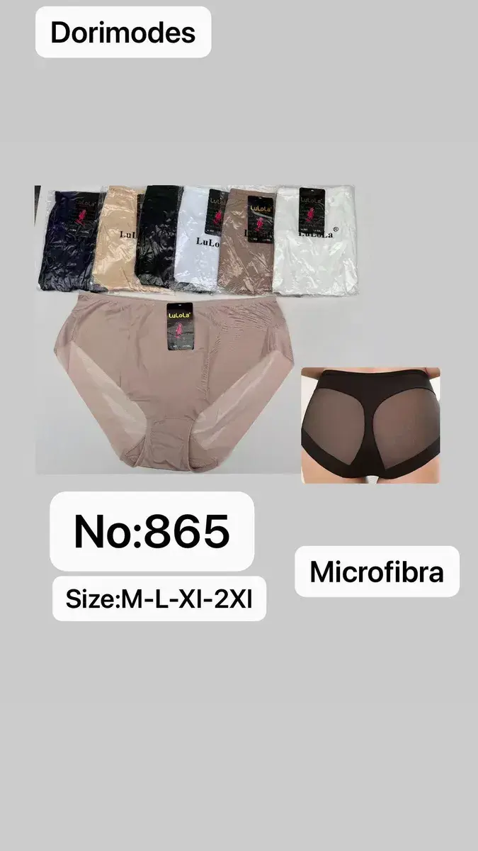 Majtki damskie LuLoLa z mikrofibry w zestawie kolorów M-2XL