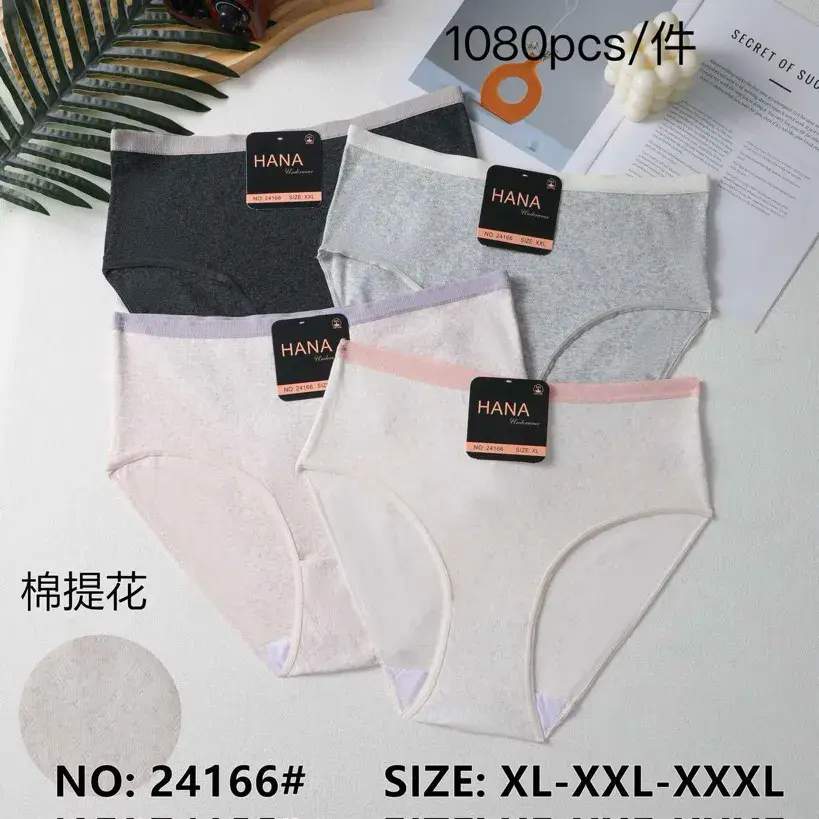 Majtki damskie HANA bawełniane XL-XXL-XXXL pastelowe i szare