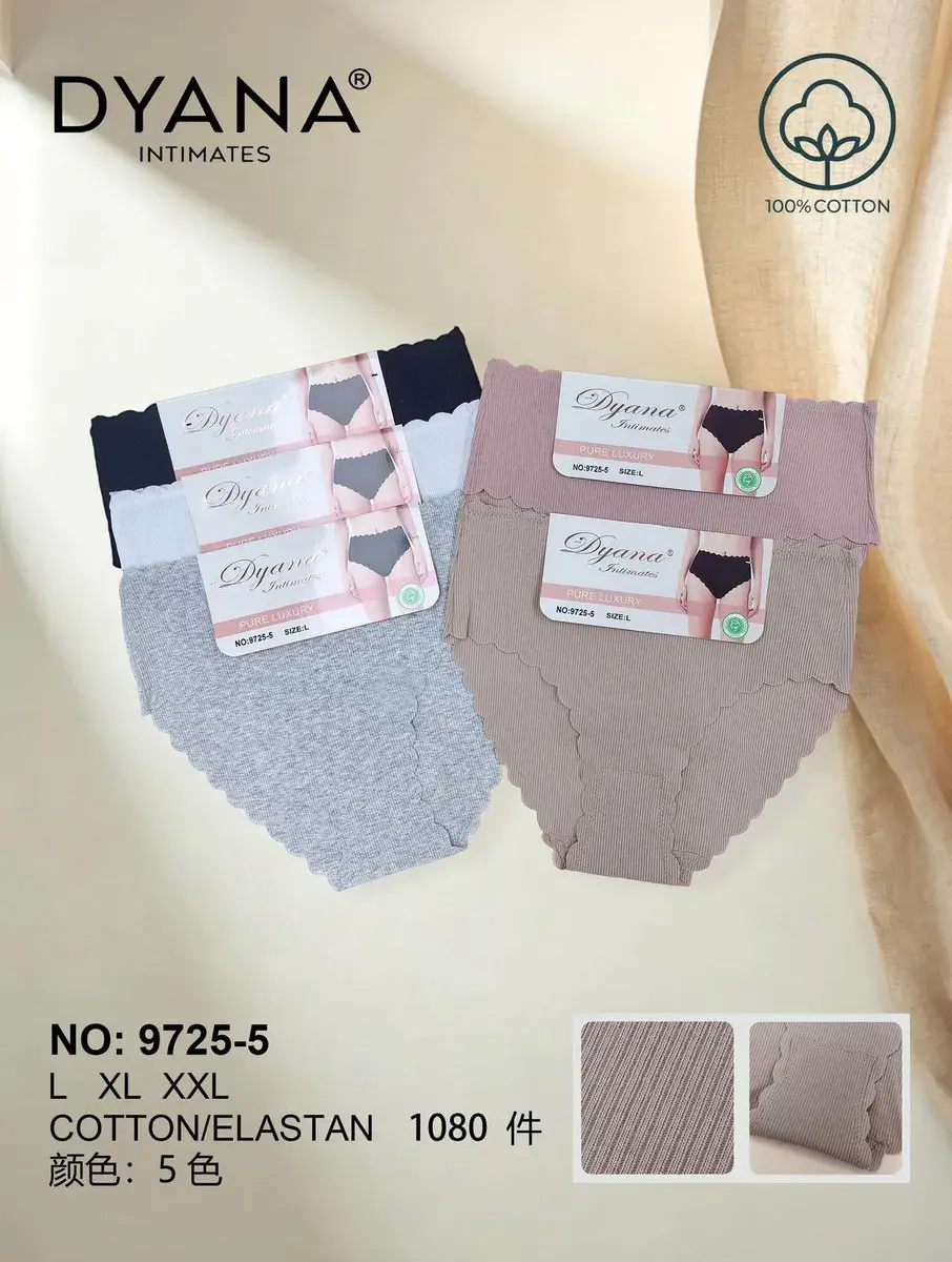 Majtki damskie Dyana Intimates bawełniane prążkowane L-XXL