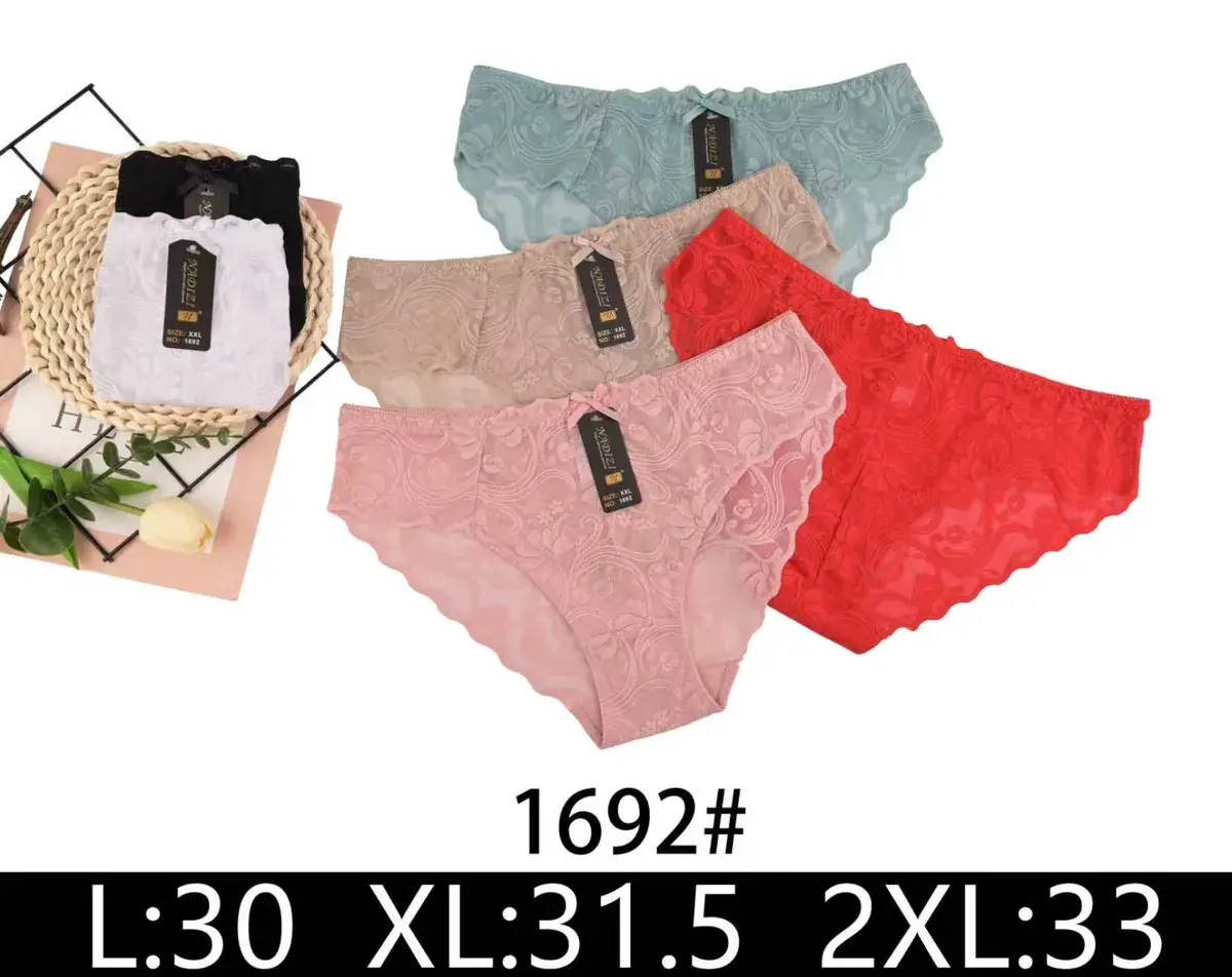 Majtki damskie koronkowe 1692# mix kolorów L-2XL