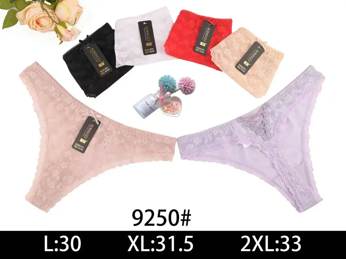 Koronkowe majtki damskie 9250 mix kolorów rozmiar XXL