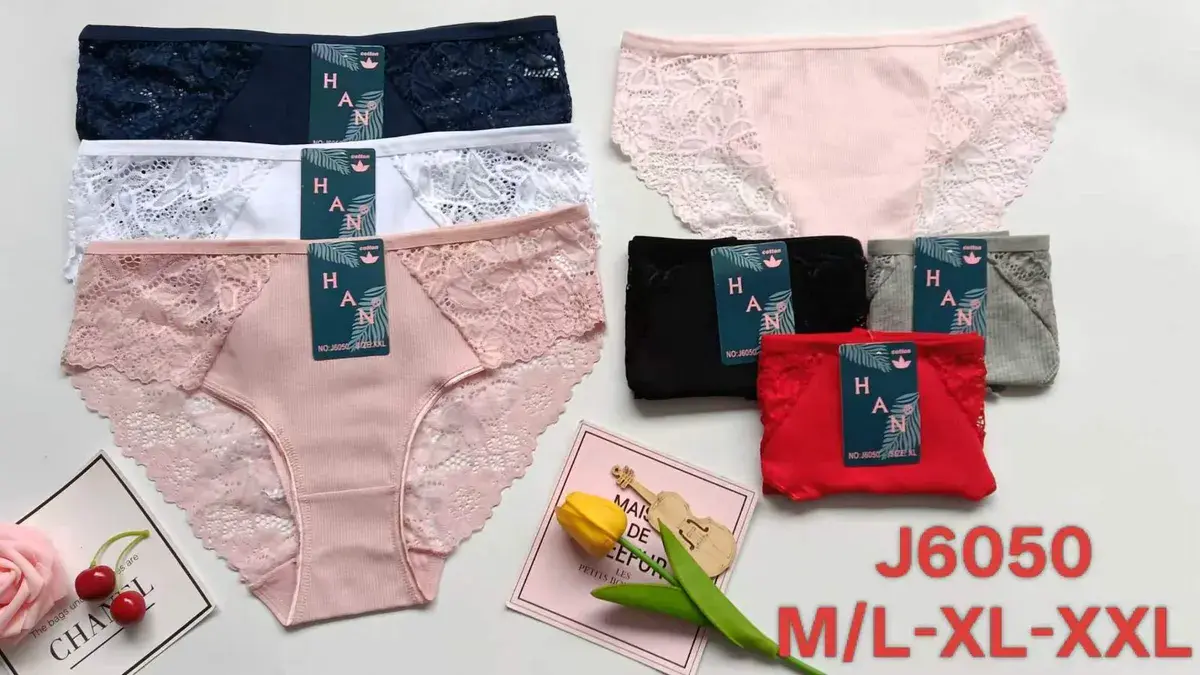 Majtki damskie J6050 z koronką M/L-XXL mix kolorów