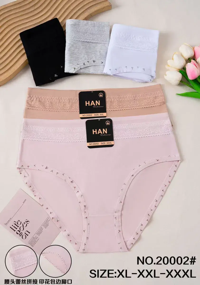 Majtki damskie HAN z koronką w pastelowych kolorach XXL-XXXL