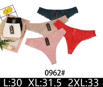 Zestaw damskich stringów 4 kolory koronka L-2XL