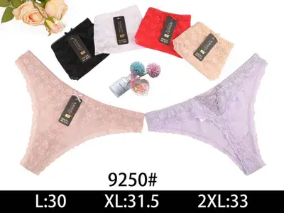 Koronkowe stringi damskie 9250# w zestawie kolorów L-2XL