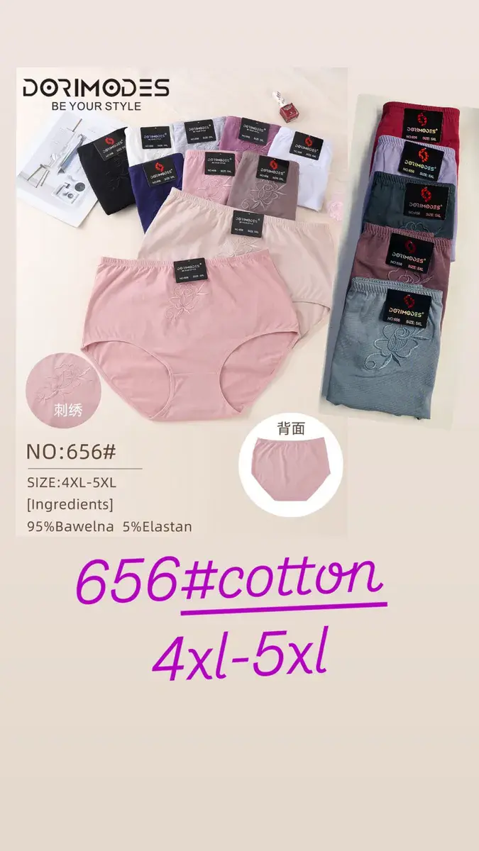 DORIMODES Majtki damskie 656# 4XL-5XL 95% bawełna