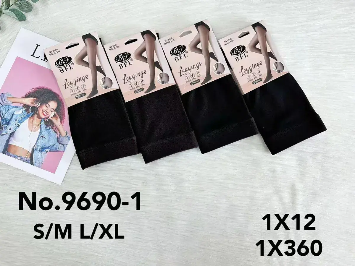 Legginsy BFL czarne kryjące 280 DEN S/M L/XL