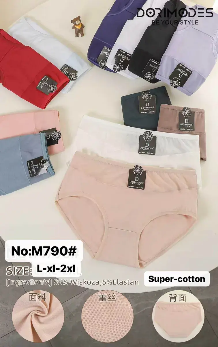 Majtki damskie Dorimodes z wiskozą i elastanem L-2XL kolor mix