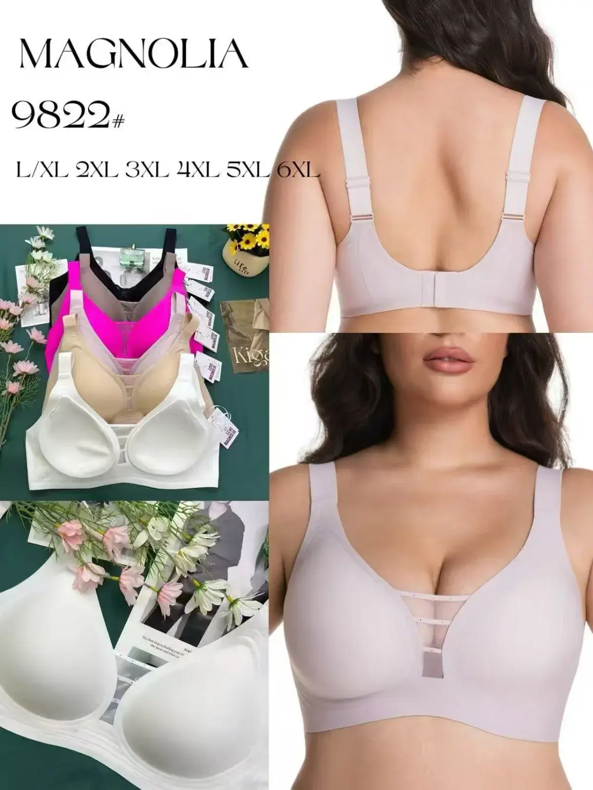 Biustonosz damski Magnoliai 9822 L-5XL