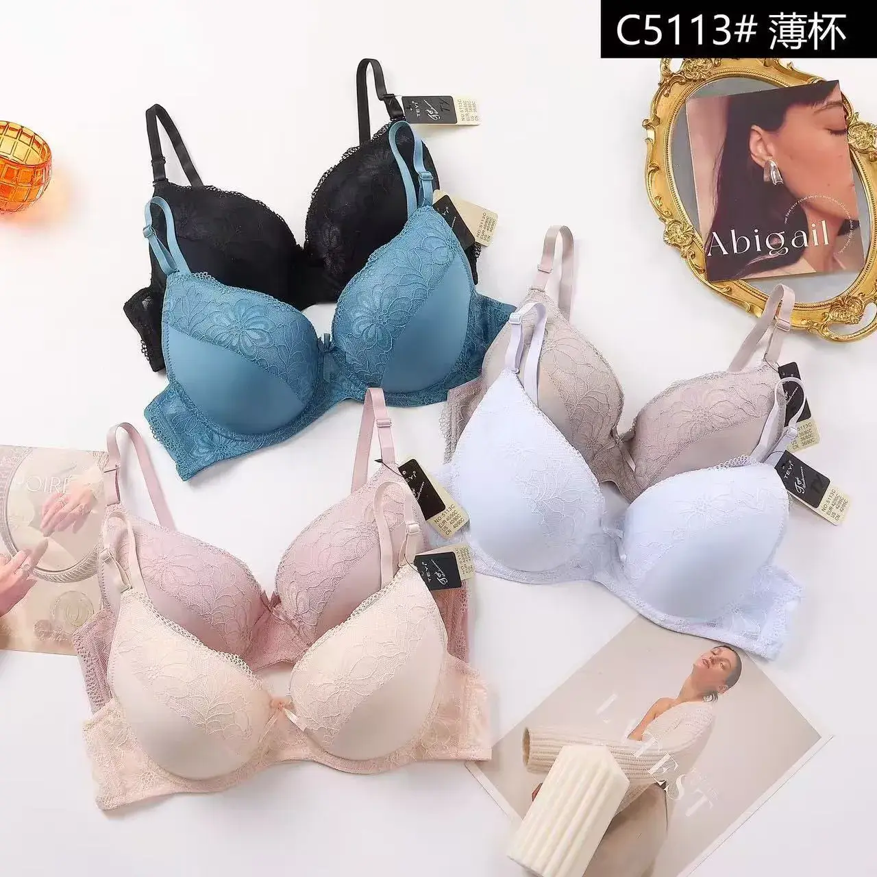Biustonosz damski push-up Abigail C5113, różne kolory