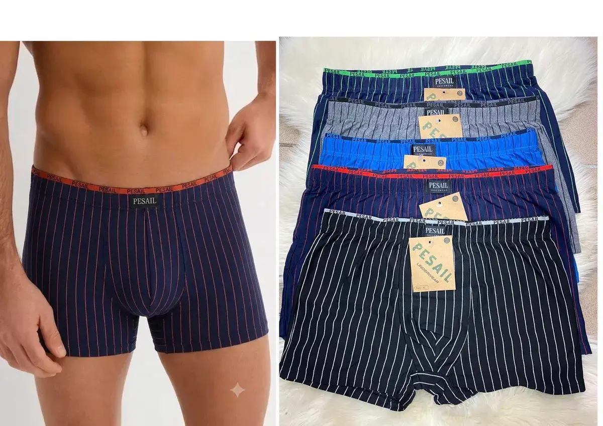 Bokserki męskie Pesail w paski, zestaw 5 sztuk, kolor mix