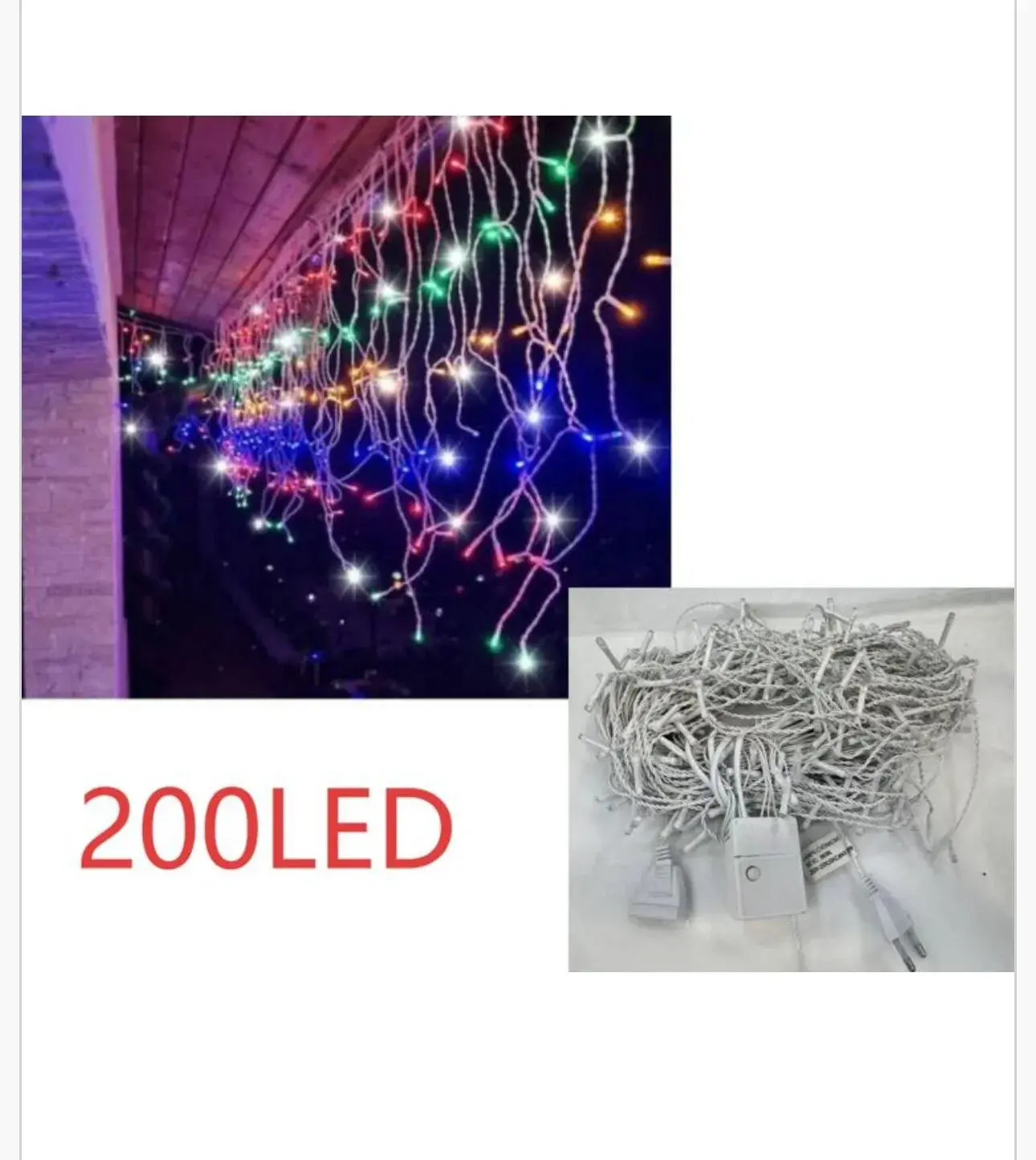 Lampka Dekoracyjna Świąteczna 200LED, w wielu kolorach