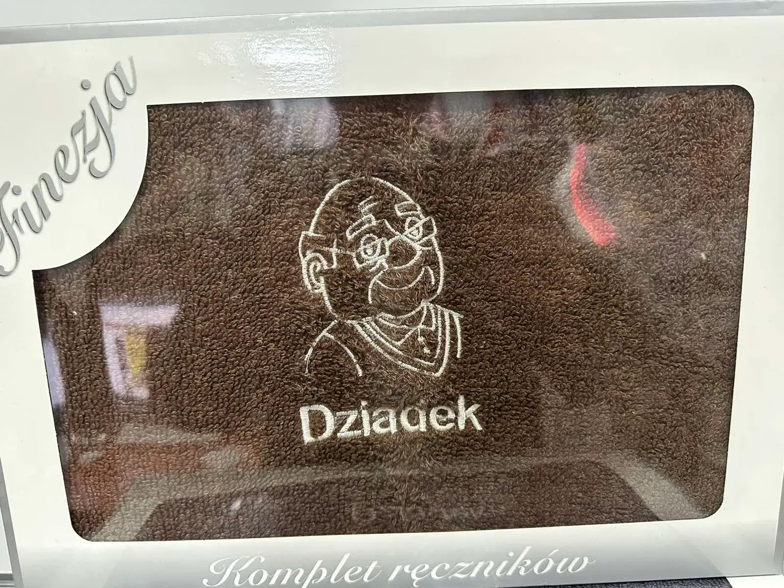 Ręczniki Bawełniane na Dzień Babci & Dziadka 70/140, kolor brązowy