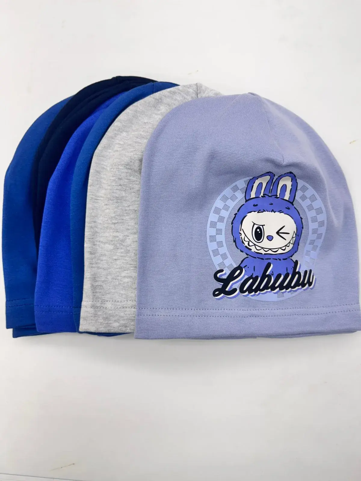 CZAPKI DZIECIĘCE Labubu, bawełniane, mix kolorów, 10 szt.