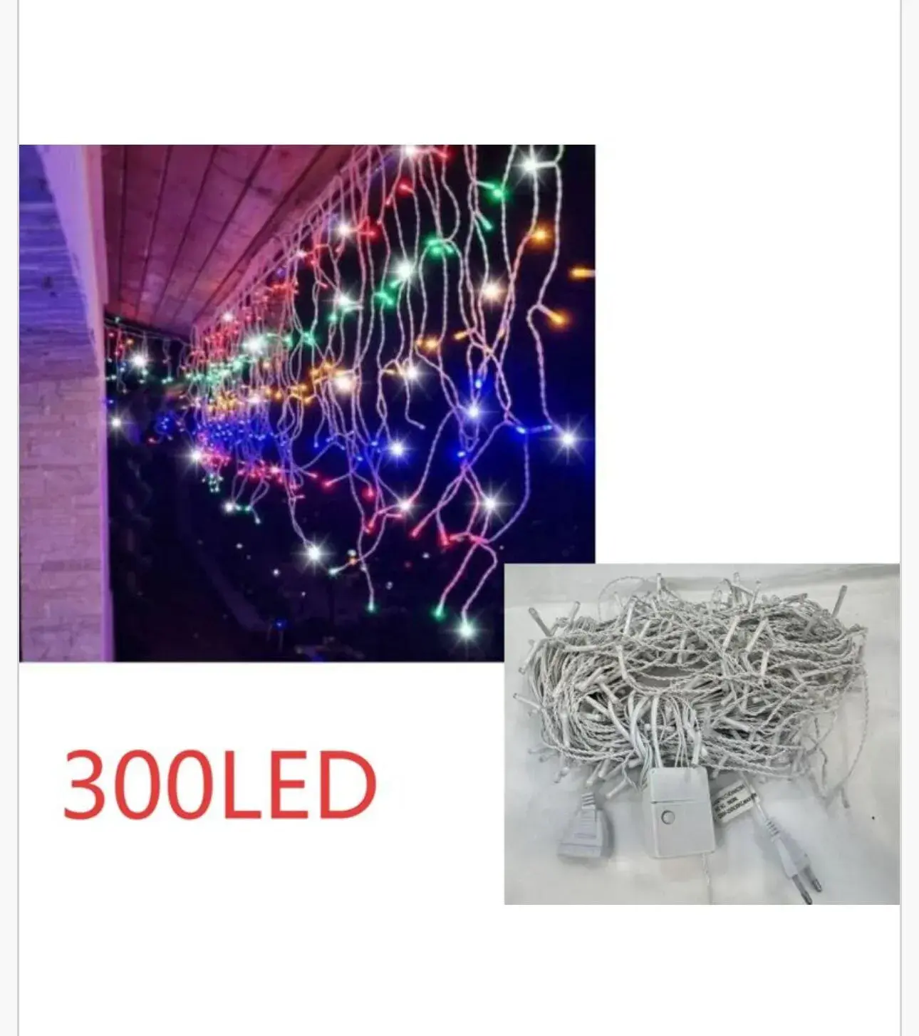 Lampka Dekoracyjna Świąteczna 300LED, w wielu kolorach