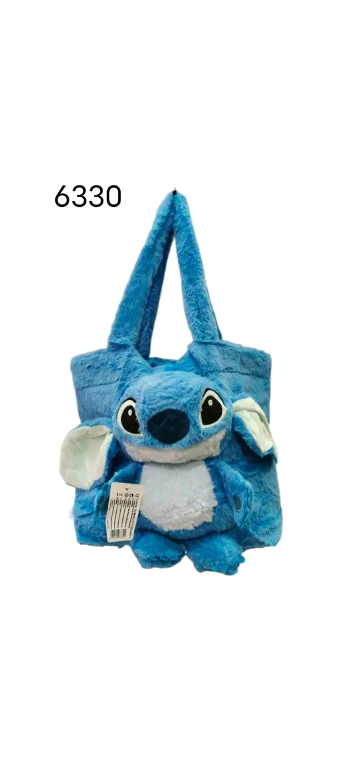Torebka Stitch niebieska pluszowa z uszami