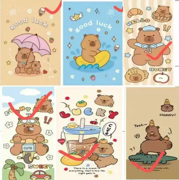 Portfel Dziecięcy Kapibara - Mix Wzorów Kawaii (12 szt.)