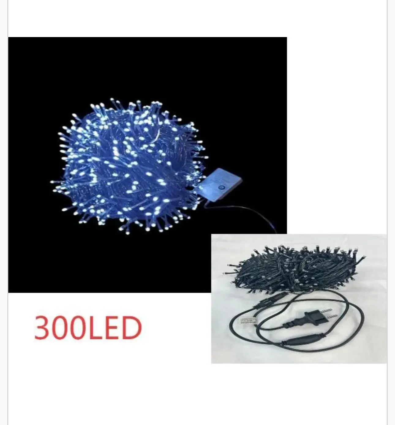 Lampka dekoracyjna świąteczna 300LED niebieska, kolor niebieski