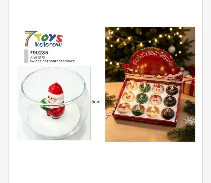 Świece Bożonarodzeniowe 7 Toys kolorowe figurki 5 cm