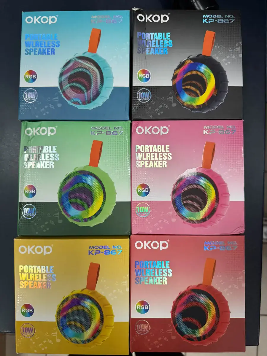 Głośnik bezprzewodowy OKOP KP-867 RGB 10W kolorowy