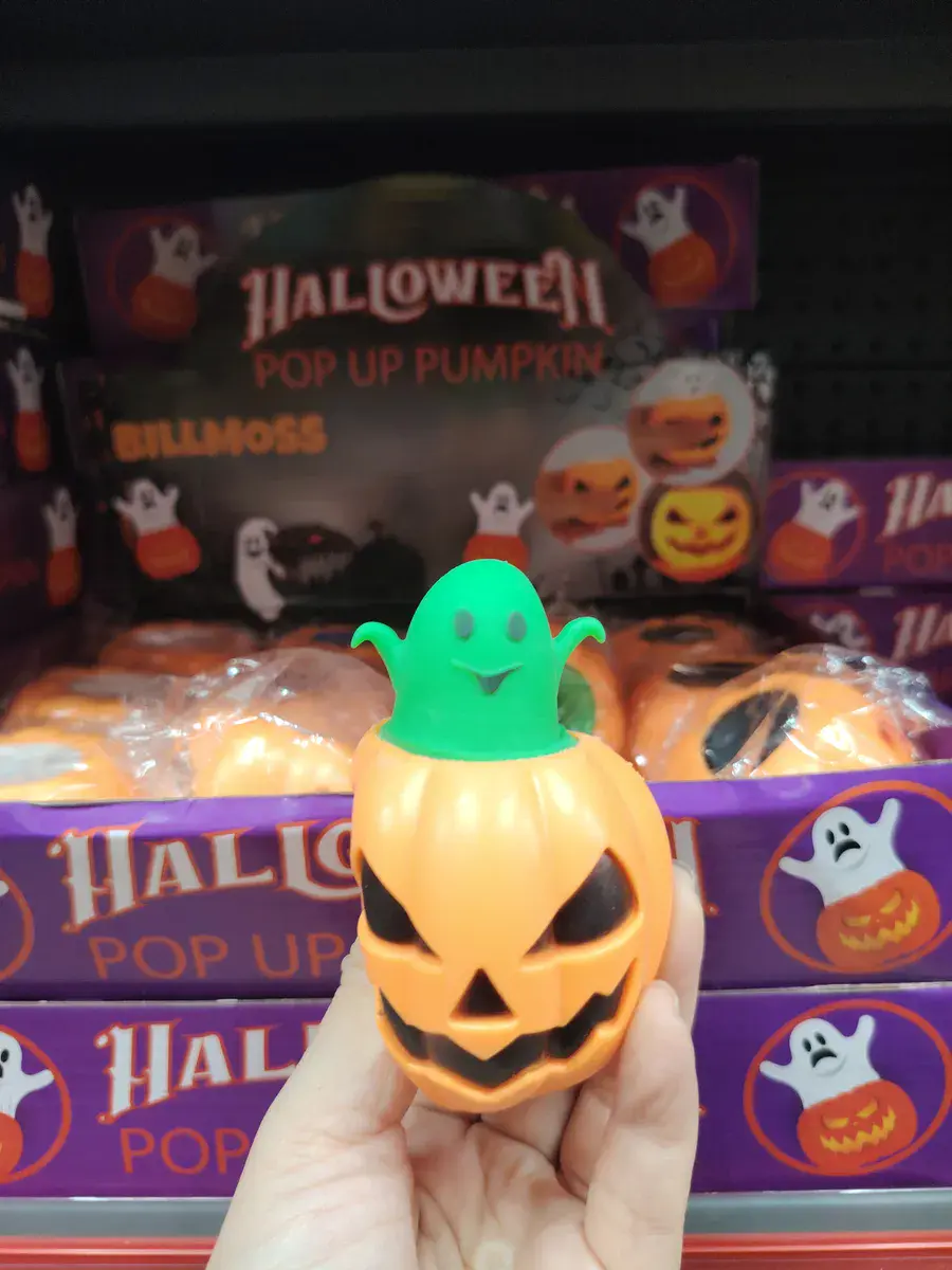 Halloween Pop Up Pumpkin świecąca dynia z duchem zielonym