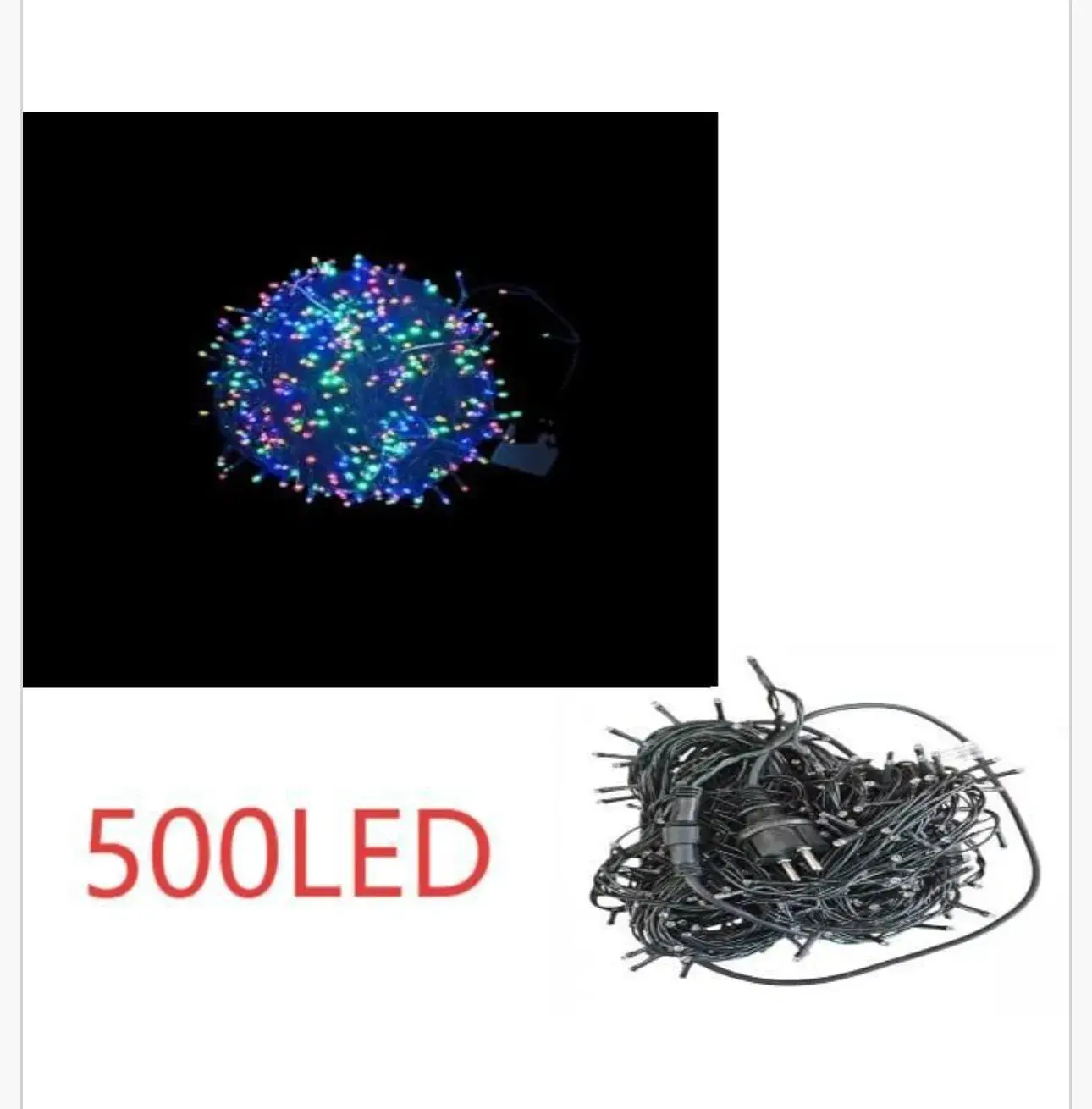 Lampka dekoracyjna świąteczna 500 LED, w wielu kolorach