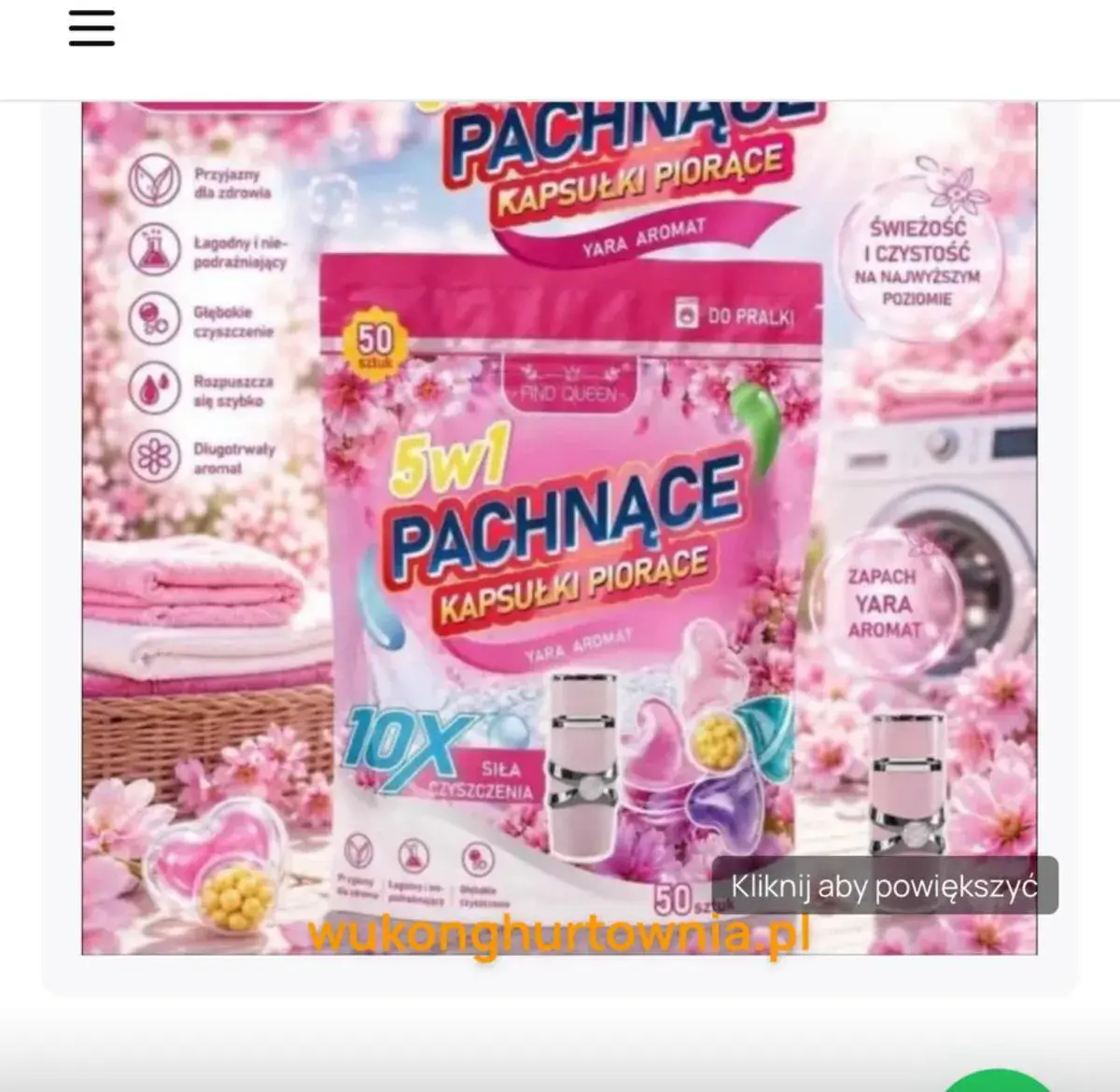 Kapsułki piorące 5w1 pachnące Yara aromat 50 szt