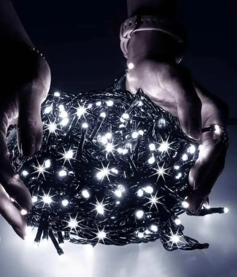 Lampki Hermetyczne Cienkie Wtyczki 500LED, kolor biały