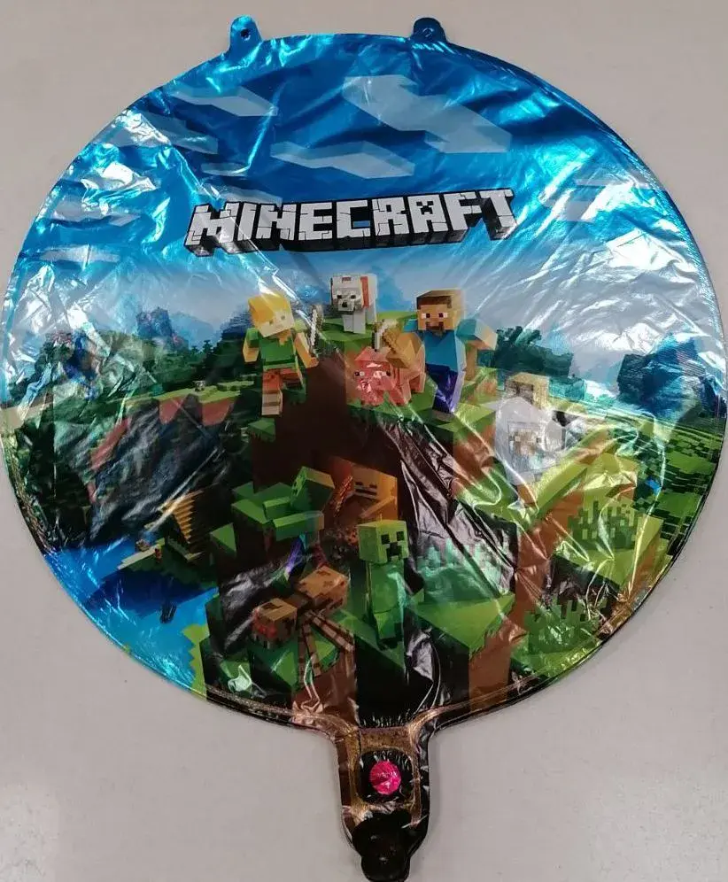 Balon foliowy Minecraft 12 cali niebieski