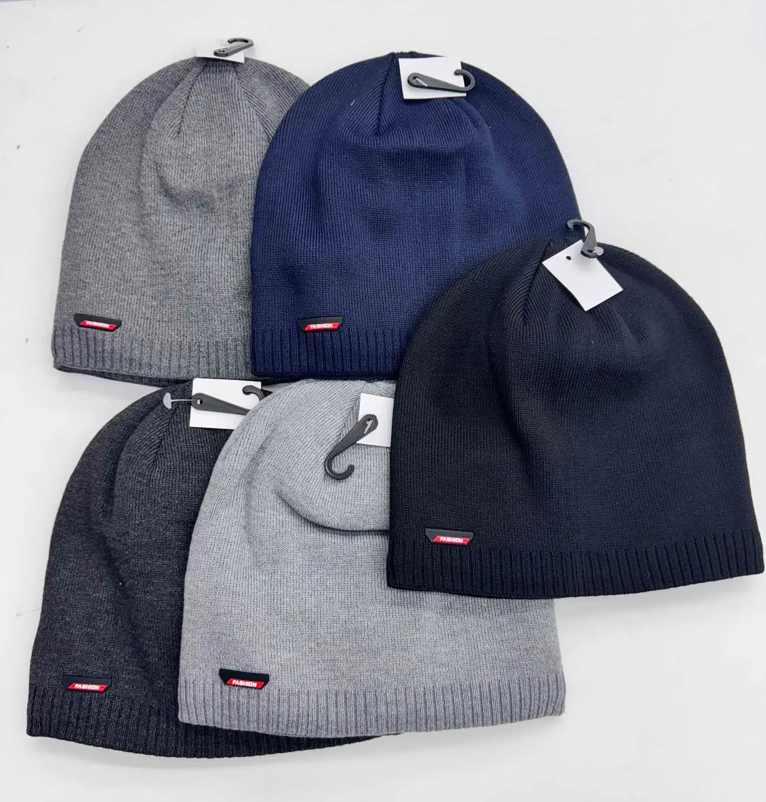 Czapki męskie beanie szare granatowe czarne, w wielu kolorach