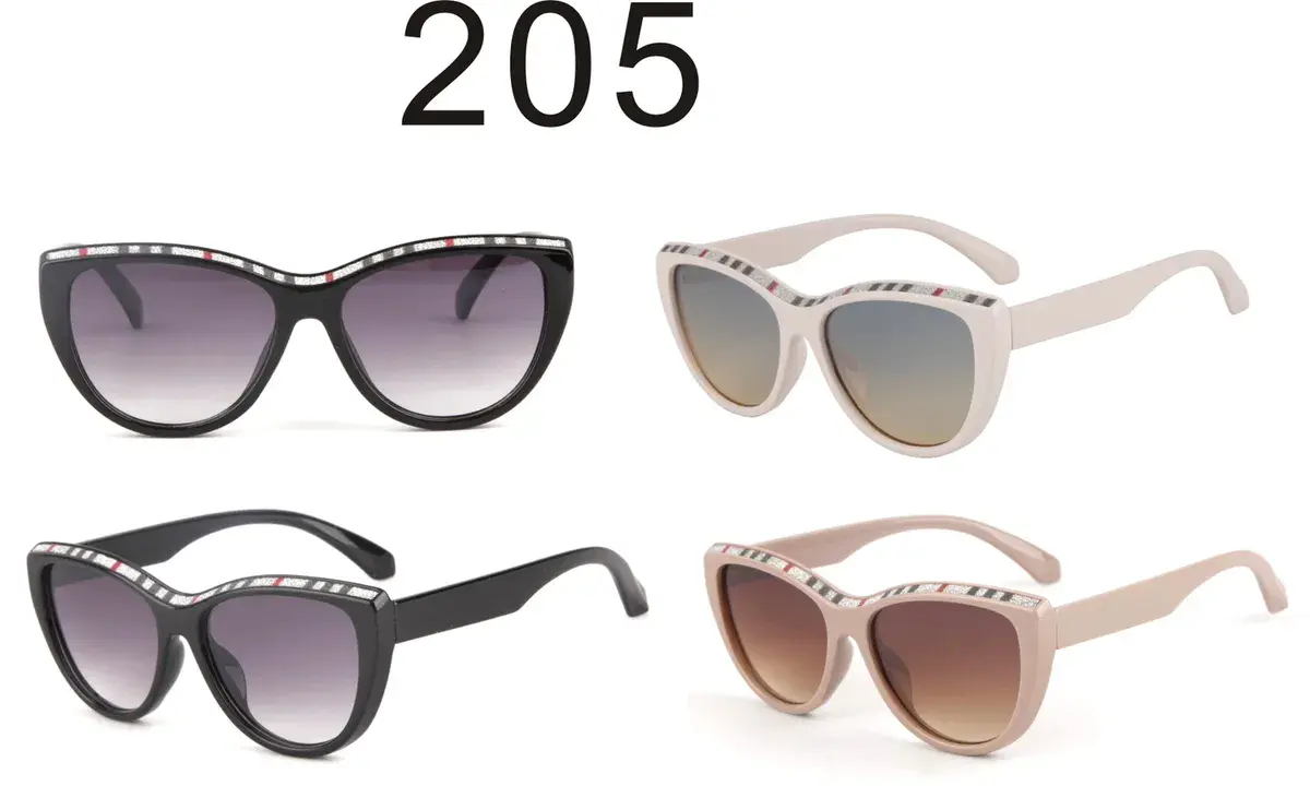 Okulary damskie cat-eye wzór kratka 205