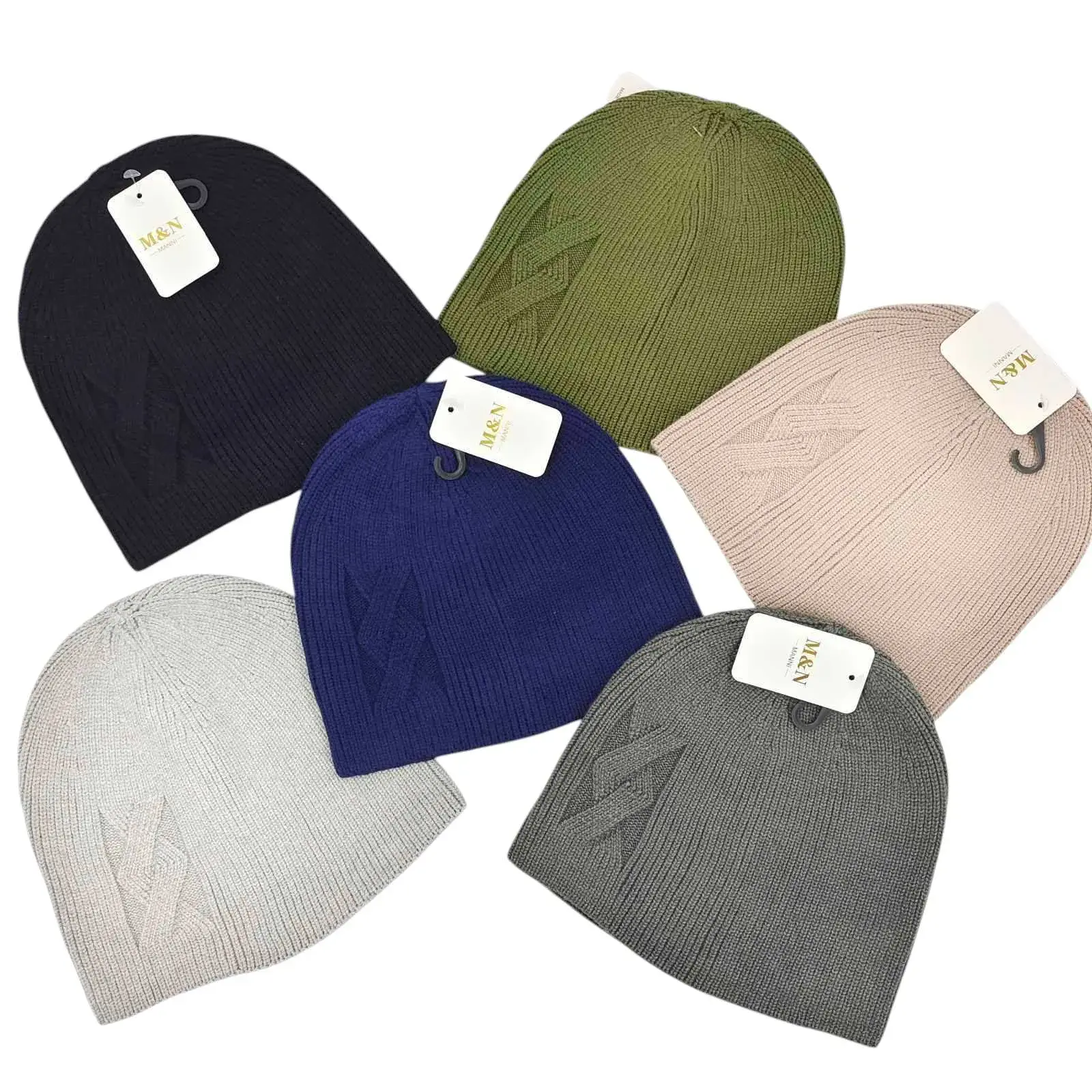 Czapki męskie beanie dzianinowe 6 kolorów, w wielu kolorach – wzór 2