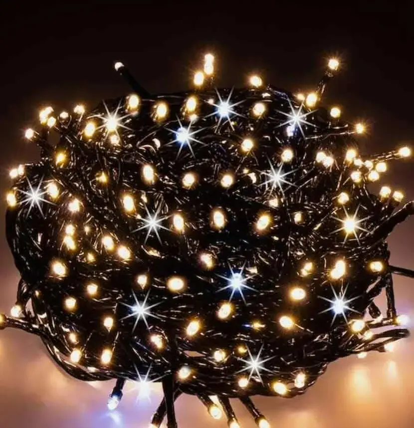 Lampki Hermetyczne Cienkie Wtyczki 200LED, kolor czarny przewód
