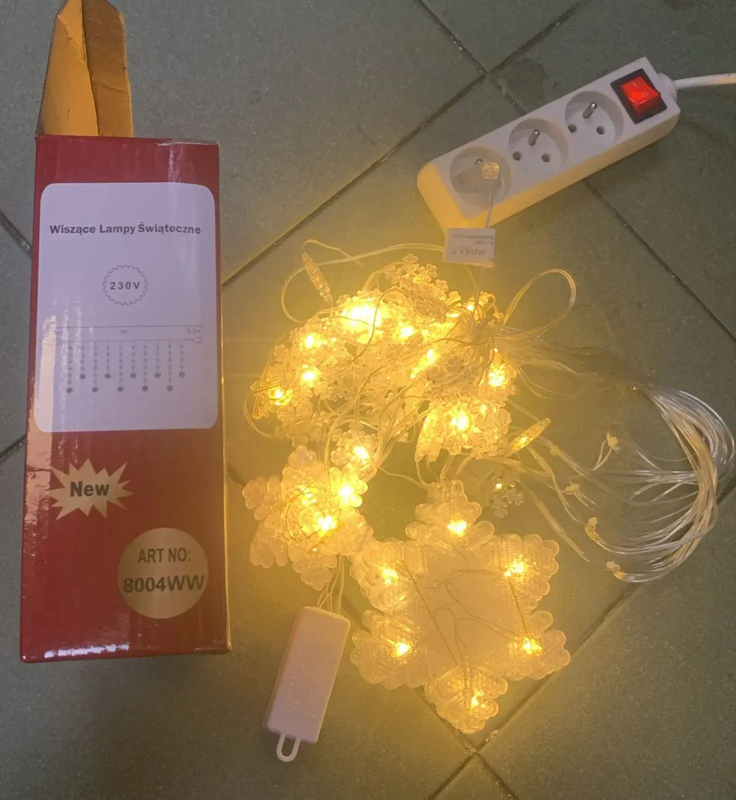 Wiszące Lampki Świąteczne 3m LED 230V