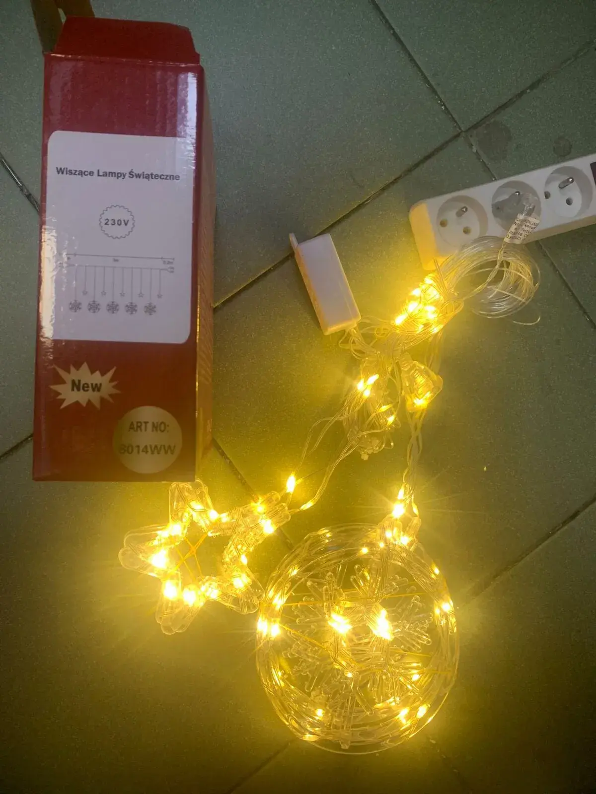Wiszące Lampki Świąteczne 3m LED z Gwiazdami