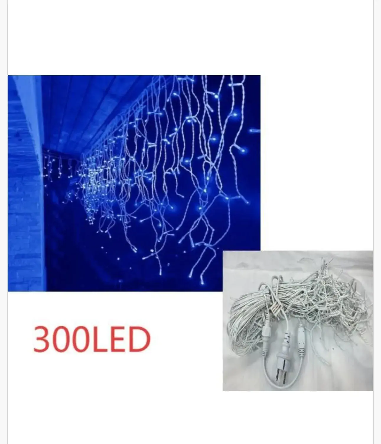 Lampka 300LED girlanda świetlna niebieska
