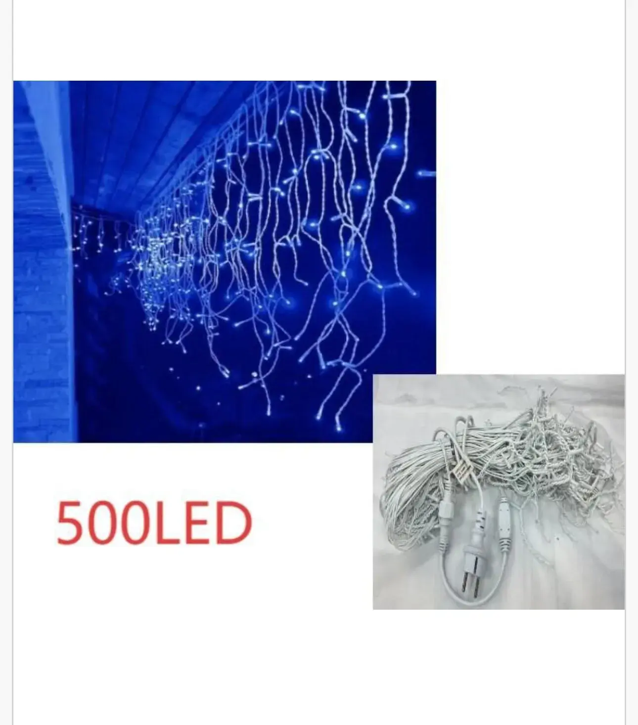 Lampka 500LED girlanda świetlna niebieska
