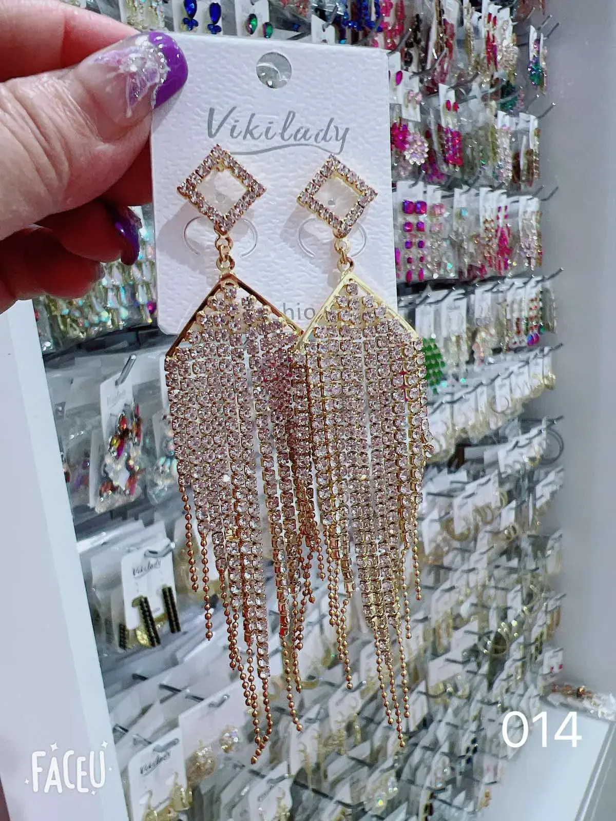 Kolczyki damskie wiszące z kryształkami VikiLadylady
