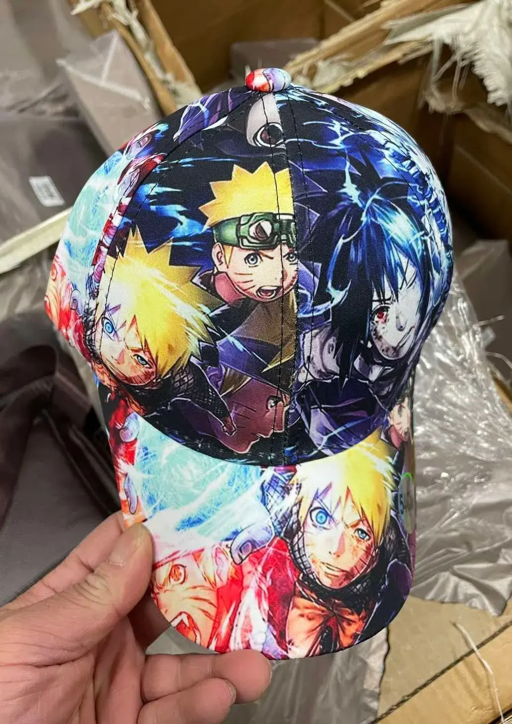 Czapki dla Dzieci z Daszkiem Anime Naruto Rozmiar 54cm
