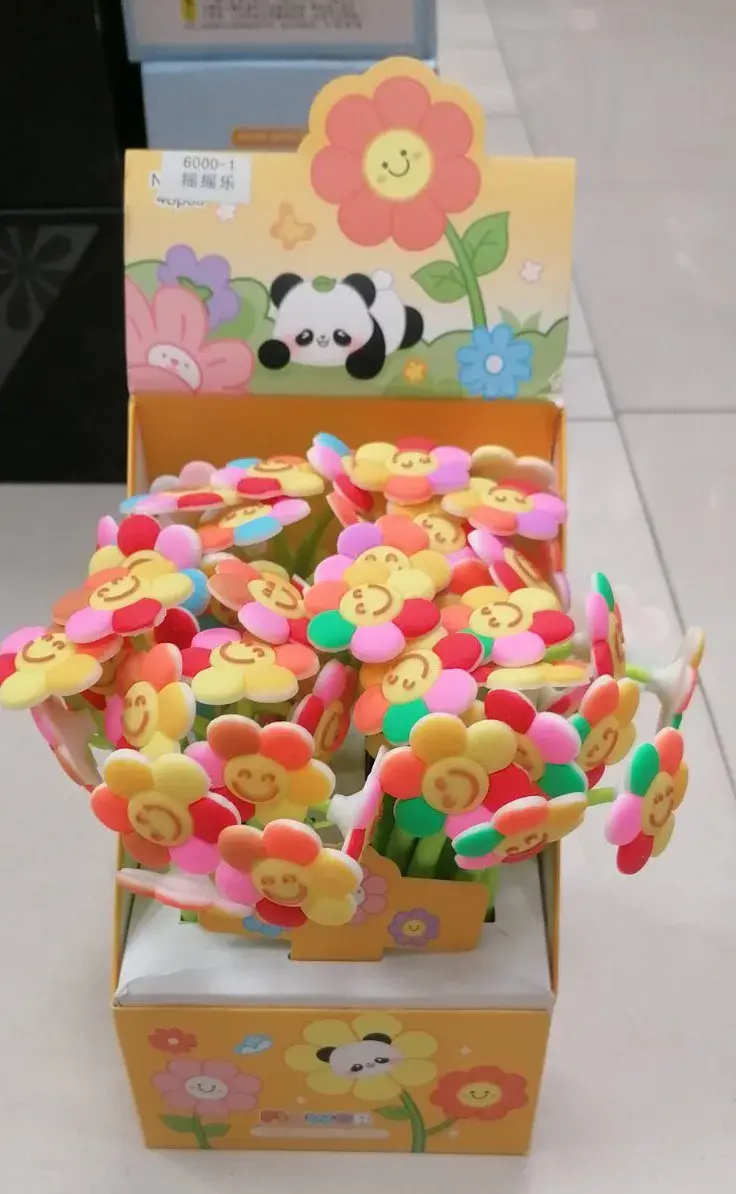 Długopis dla dzieci z kwiatowymi uchwytami panda