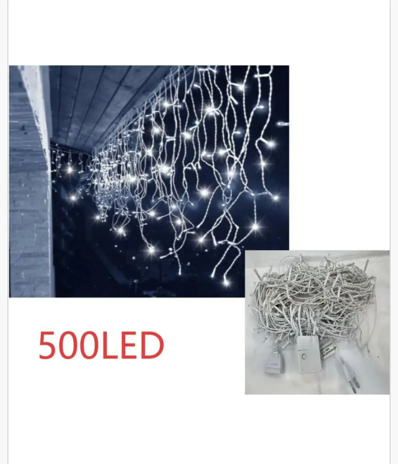 Lampka Dekoracyjna Świąteczna 500LED, kolor biały
