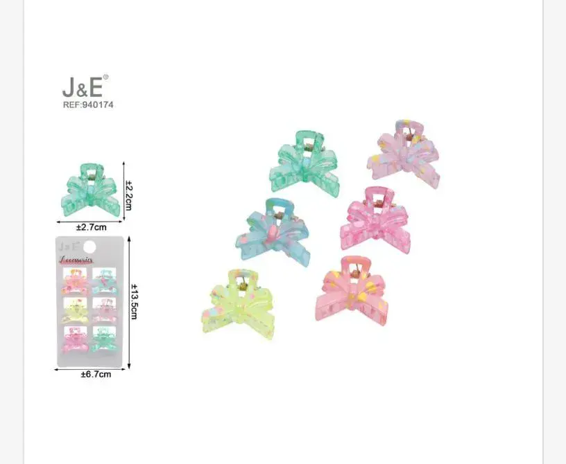 Klamry do włosów J&E REF 80174, 2.2-2.5 cm, 12 szt