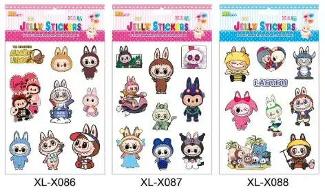 Zabawki Naklejki Labubu Jelly Stickers XL-X086/X087/X088