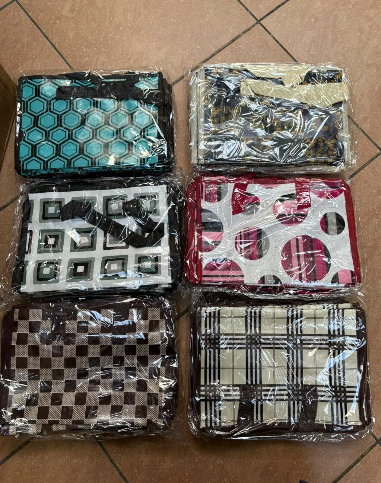 Torba 20x29cm wzorzysta, zestaw 6 szt.